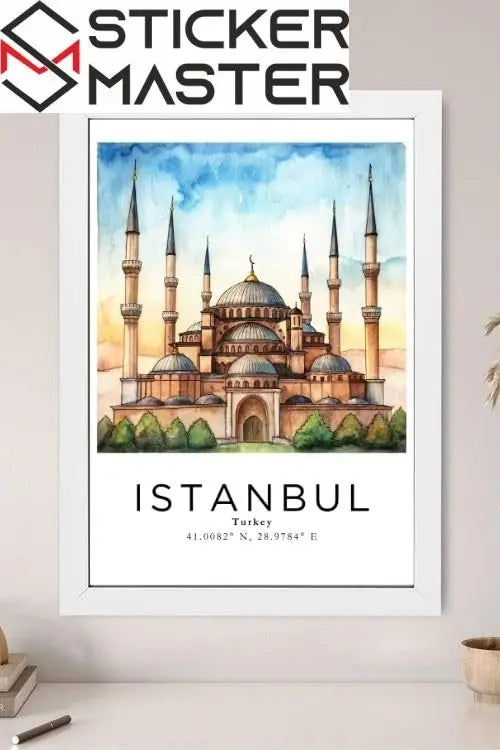 Sticker Master İstanbul Çerçeveli Poster Tablo | Tarih ve Estetiği Buluşturan Şık Dekorasyon