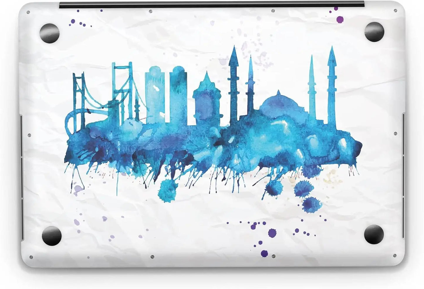 Sticker Master Hand Painted İstanbul Evrensel Sticker Dizüstü Bilgisayar Vinil Sticker Decal 12" 13" 13.3" 14" 15" 15.4" 15.6 inç Dizüstü Bilgisayar Çıkartma Koruyucu Macbook Asus Acer Hp Lenovo Huawei Dell İçin - Sticker Master