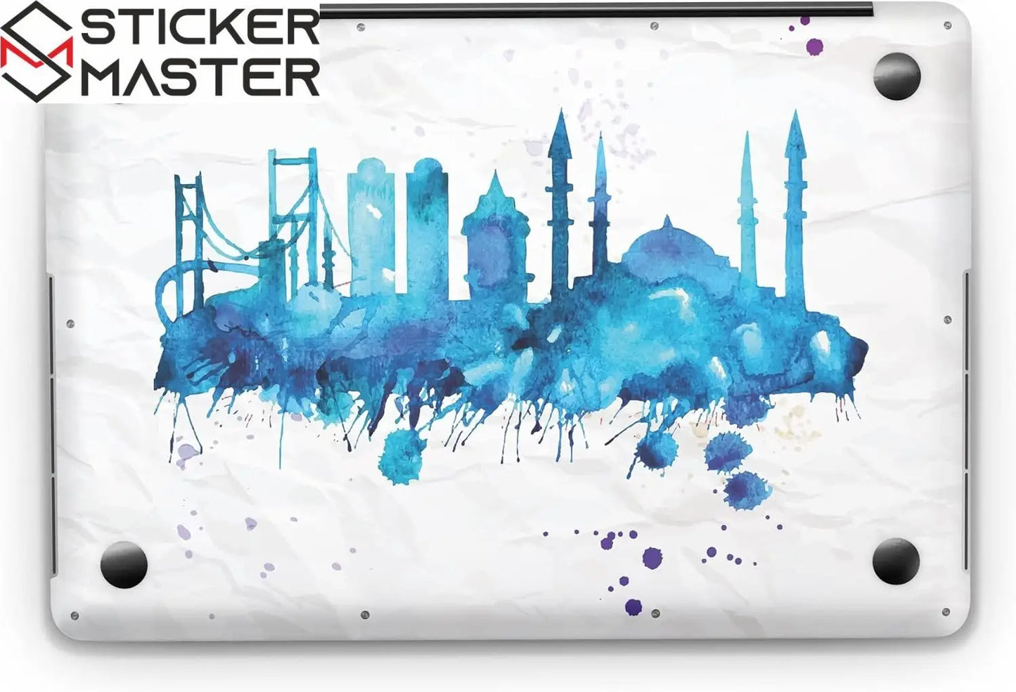 Sticker Master Hand Painted İstanbul Evrensel Sticker Dizüstü Bilgisayar Vinil Sticker Decal 12" 13" 13.3" 14" 15" 15.4" 15.6 inç Dizüstü Bilgisayar Çıkartma Koruyucu Macbook Asus Acer Hp Lenovo Huawei Dell İçin - Sticker Master