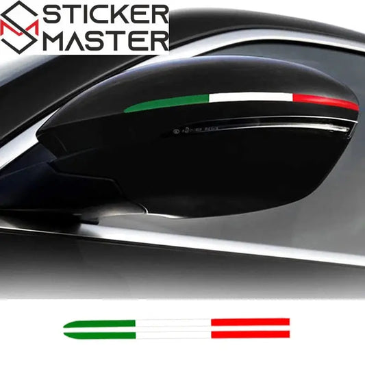 İtalyan Bayrağı Sticker Ayna Şerit Seti | Sticker Master - Sticker Master