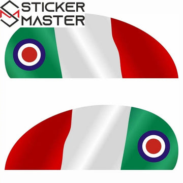 Vespa İtalyan Bayrağı Yan Kaporta Sticker | Sticker Master