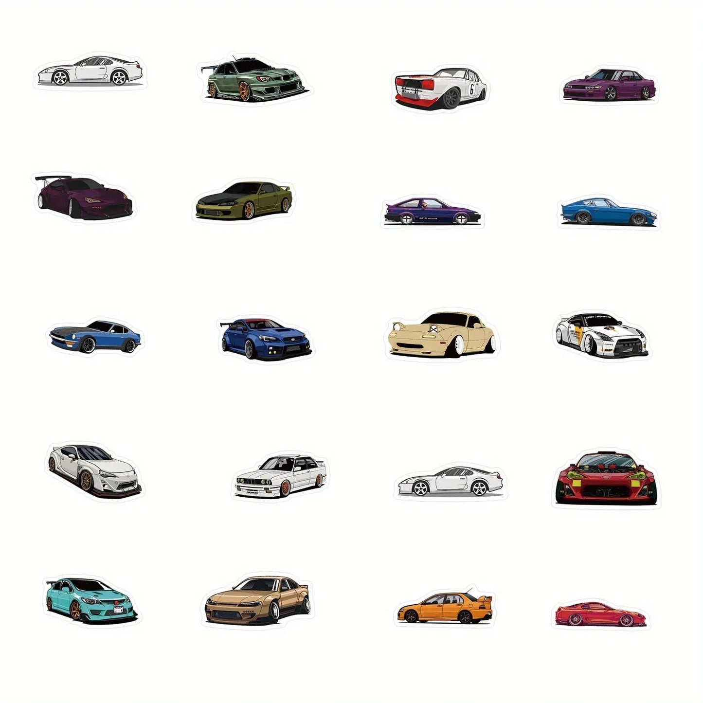JDM Racing Araba Sticker Seti 50’li | Sticker Master - Sticker Master