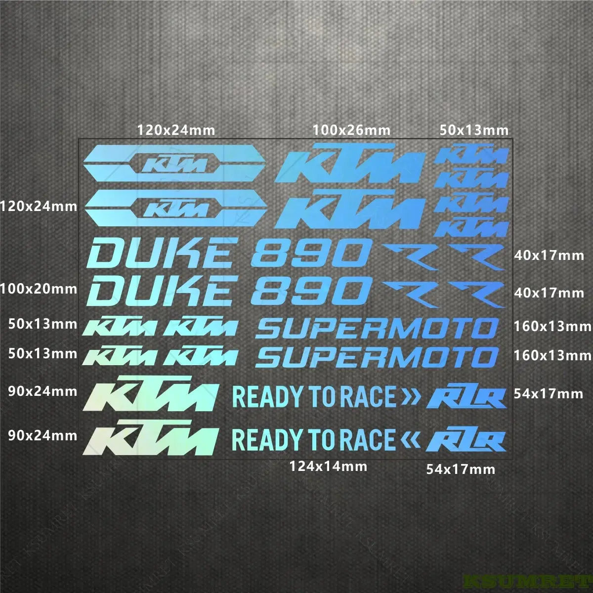 KTM Duke 890 Sticker Seti Su Geçirmez | Sticker Master Sticker Master