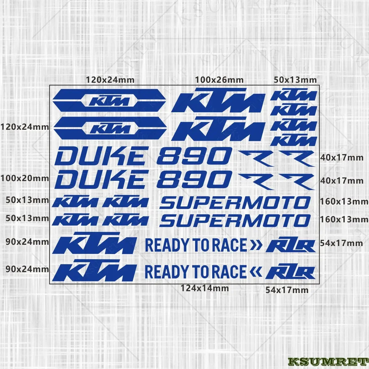 KTM Duke 890 Sticker Seti Su Geçirmez | Sticker Master Sticker Master