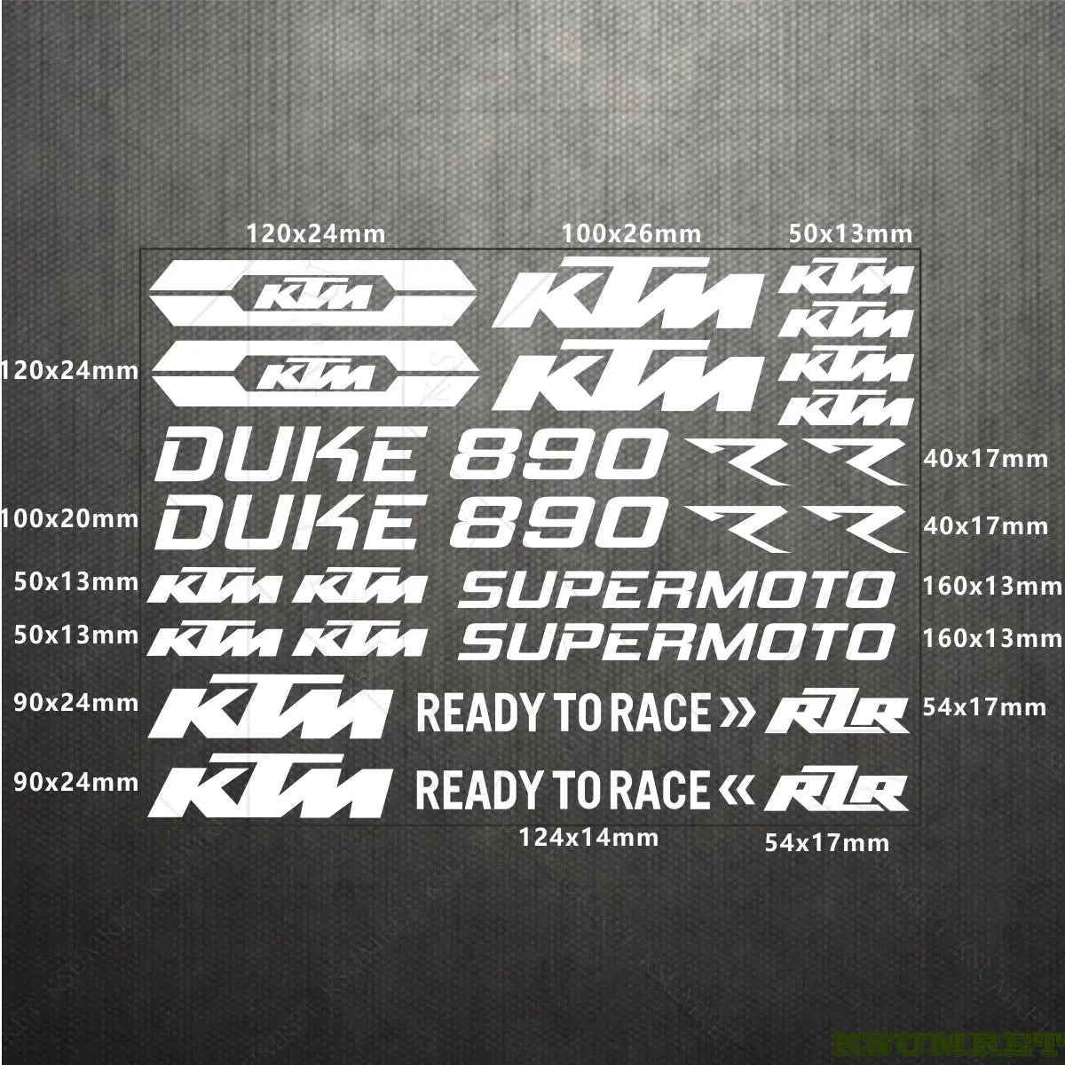 KTM Duke 890 Sticker Seti Su Geçirmez | Sticker Master Sticker Master