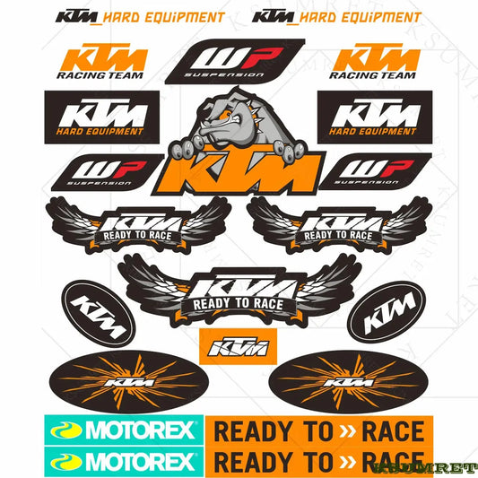 KTM Ready To Race Sticker Seti Su Geçirmez | Sticker Master Sticker Master
