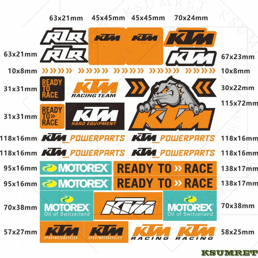 KTM Ready To Race Sticker Seti Su Geçirmez | Sticker Master Sticker Master