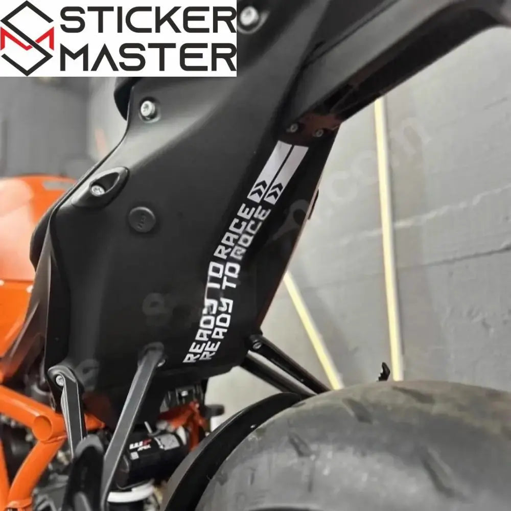 KTM Uyumlu Ready To Race Sticker Seti | Motosiklet Şerit Çıkartması (2 Adet)
