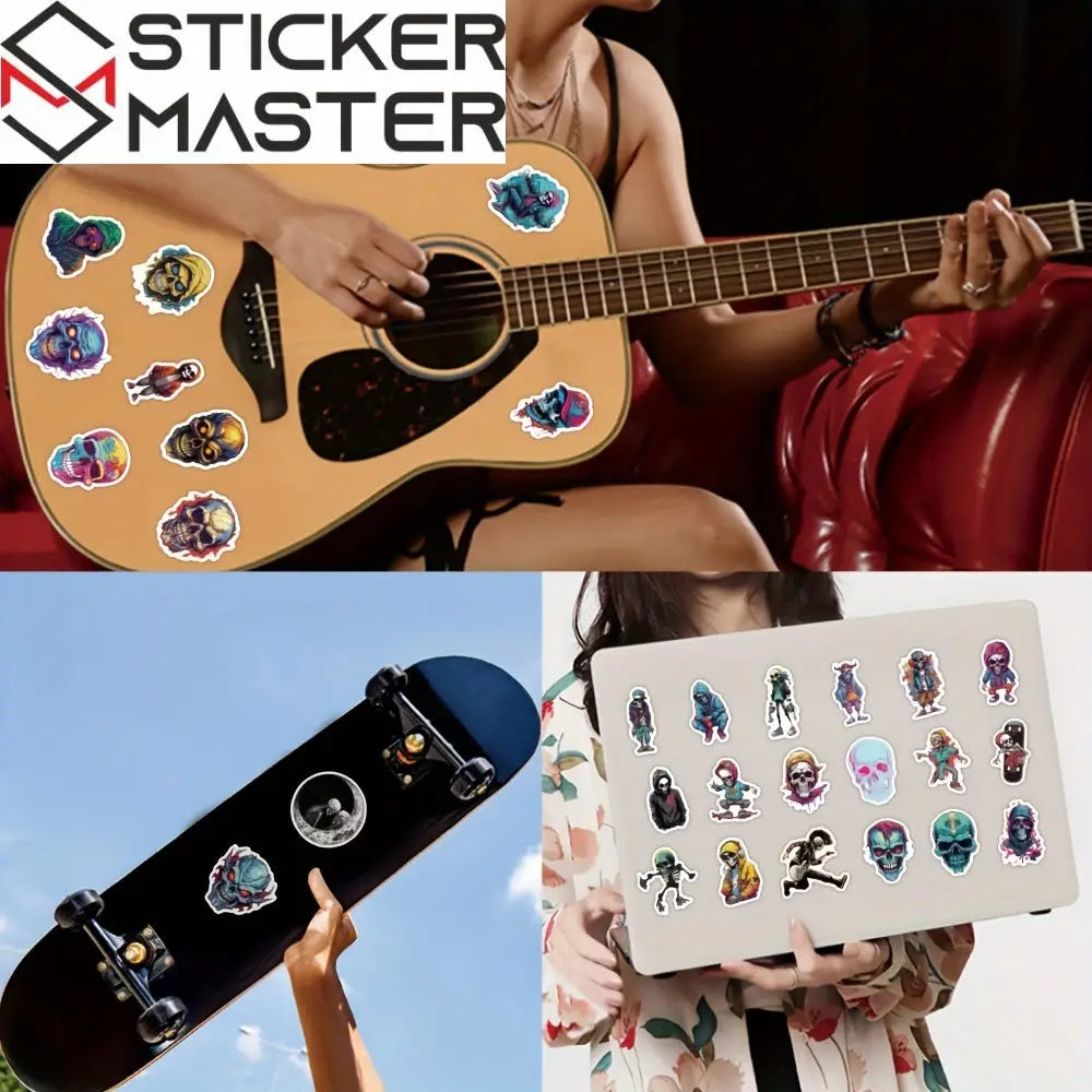 Kafatası Sticker Seti 52’li | Sticker Master - Sticker Master