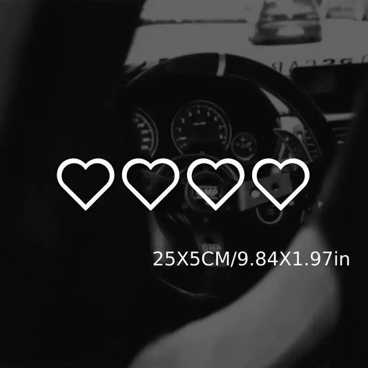 Renkli Kalp Şeridi Araba Stickerı | Sticker Master - Sticker Master