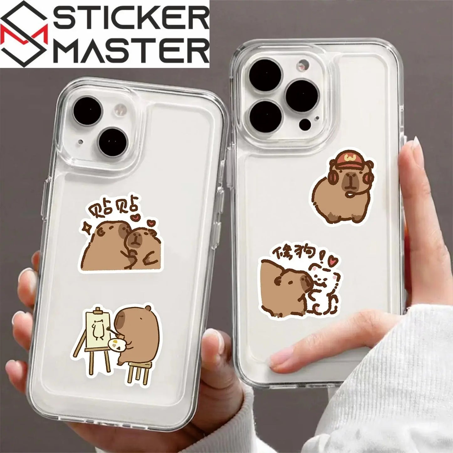 50’li Sevimli Kapibara Sticker Seti | Sticker Master - Sticker Master