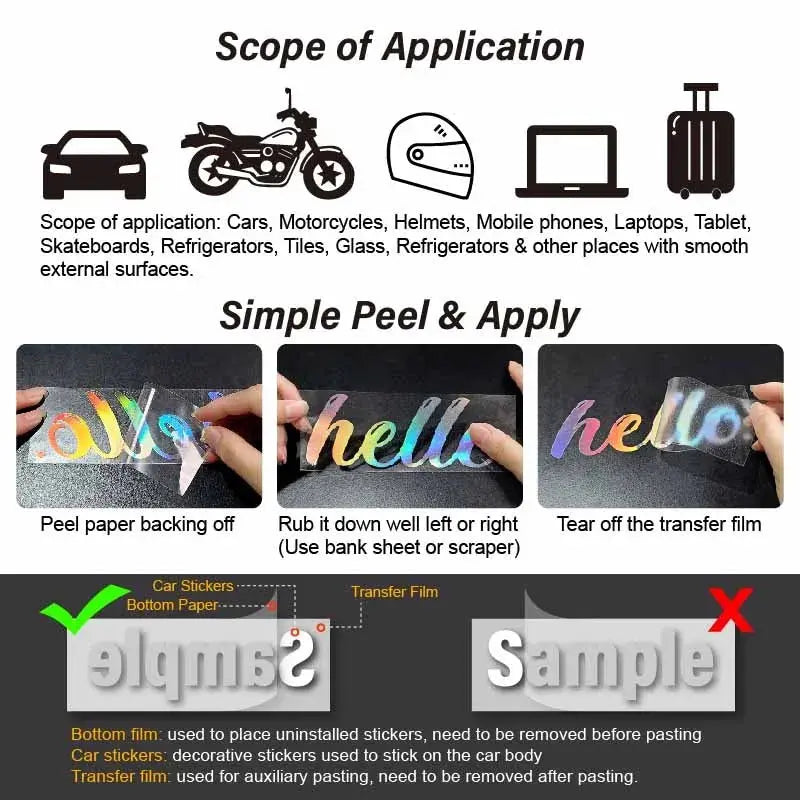 Sticker Master Universal Kaput Spor Şerit Plaid Sticker (2 Adet) - Sticker Master