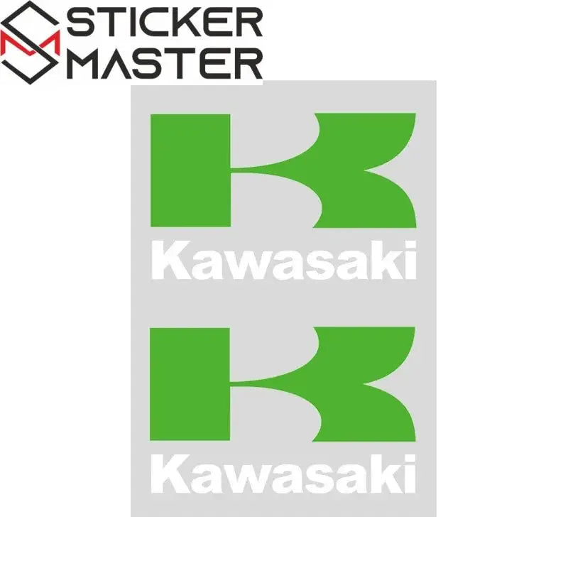 Kawasaki Logo Sticker (2 Adet) | Z ve Ninja Serisi Uyumlu Depo/Grenaj Logosu Sticker Master