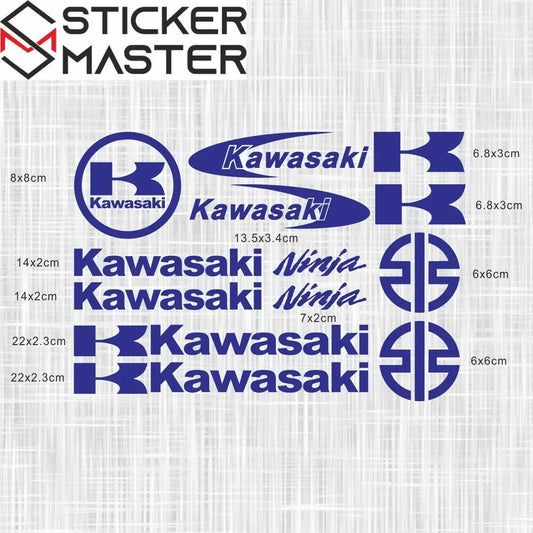 Kawasaki Sticker | Ninja ve K Logo Motosiklet Grenaj Decal Seti Sticker Master