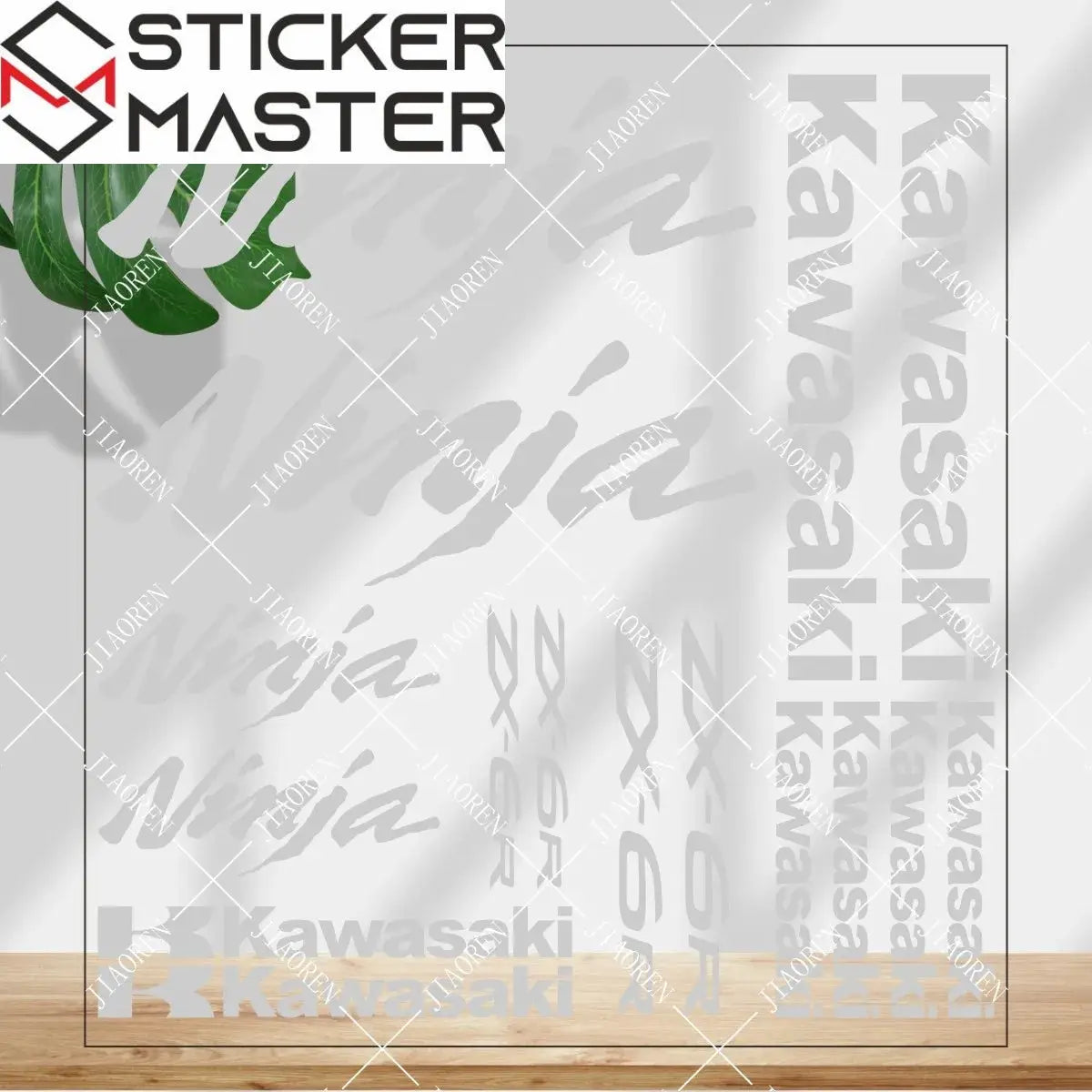 Kawasaki ZX-6R Sticker Seti | Ninja ve Logo Full Grenaj Kiti (35x38cm) Sticker Master