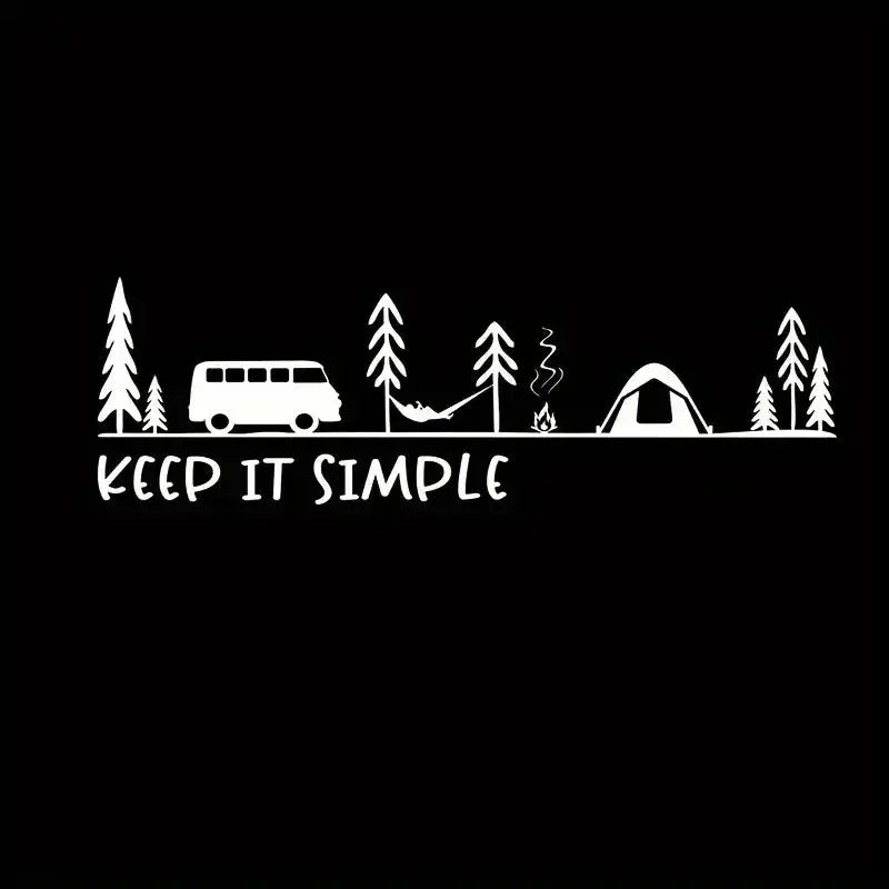 Keep It Simple Kamp & Karavan Macerası Sticker | Sticker Master 19X6 Cm Sticker Master