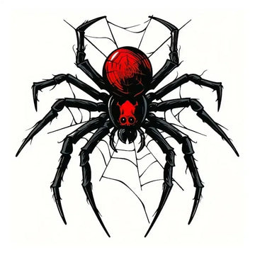 Kırmızı Örümcek Ağı Araba Stickerı - Sticker Master 10 Cm Sticker Master