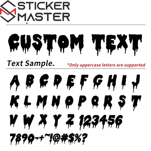 Kişiye Özel Sticker | Dripping Font İsimli Ön Cam ve Tekne Decal (100cm) Sticker Master