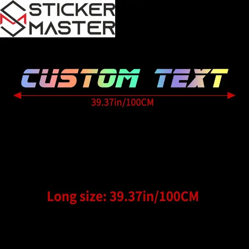 Kişiye Özel Sticker | Racing Fontlu Ön Cam ve Tekne Decal (100cm) Sticker Master