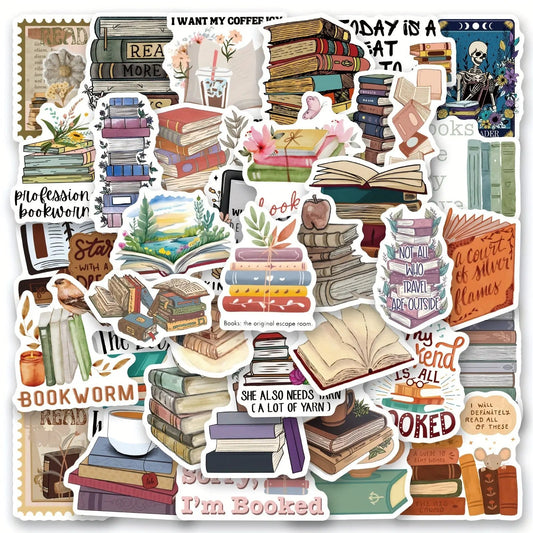 Vintage Kitap Sticker Seti 61’li | Sticker Master - Sticker Master