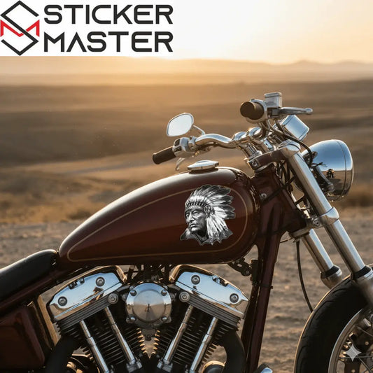 Kızılderili Sticker Kabile Şefi Figürü 12cm | Sticker Master - Sticker Master