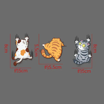 Komik Tırmanan Kedi Araba Sticker Seti - Sticker Master Sticker Master