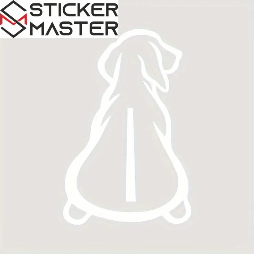 Köpek Araba Sticker | Minimalist Silüet Arka Cam Çıkartması | Sticker Master - Sticker Master