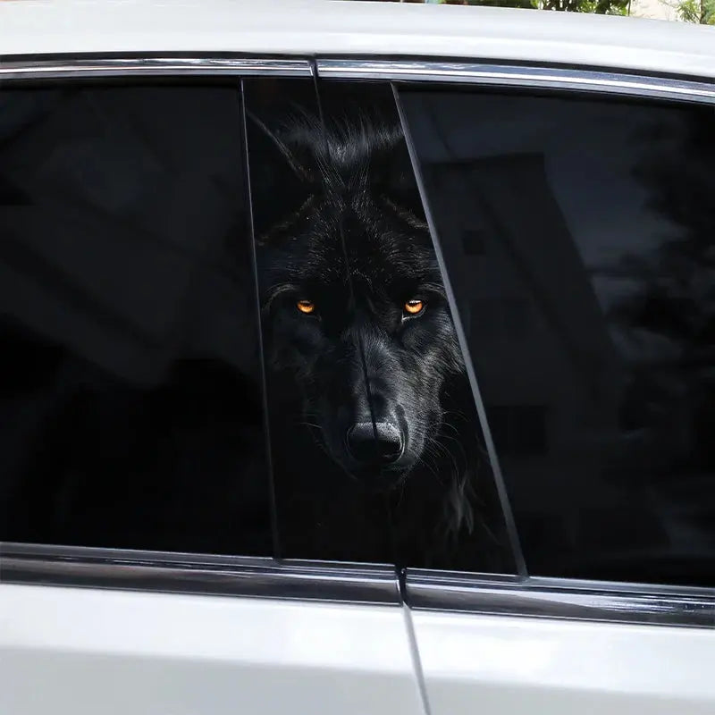 Mavi Gözlü Kurt Yan Direk Sticker Seti (2 Adet) | Sticker Master - Sticker Master