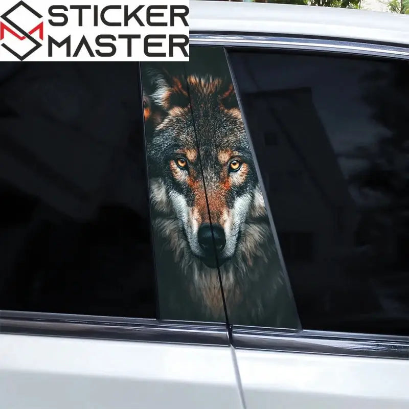 Mavi Gözlü Kurt Yan Direk Sticker Seti (2 Adet) | Sticker Master - Sticker Master