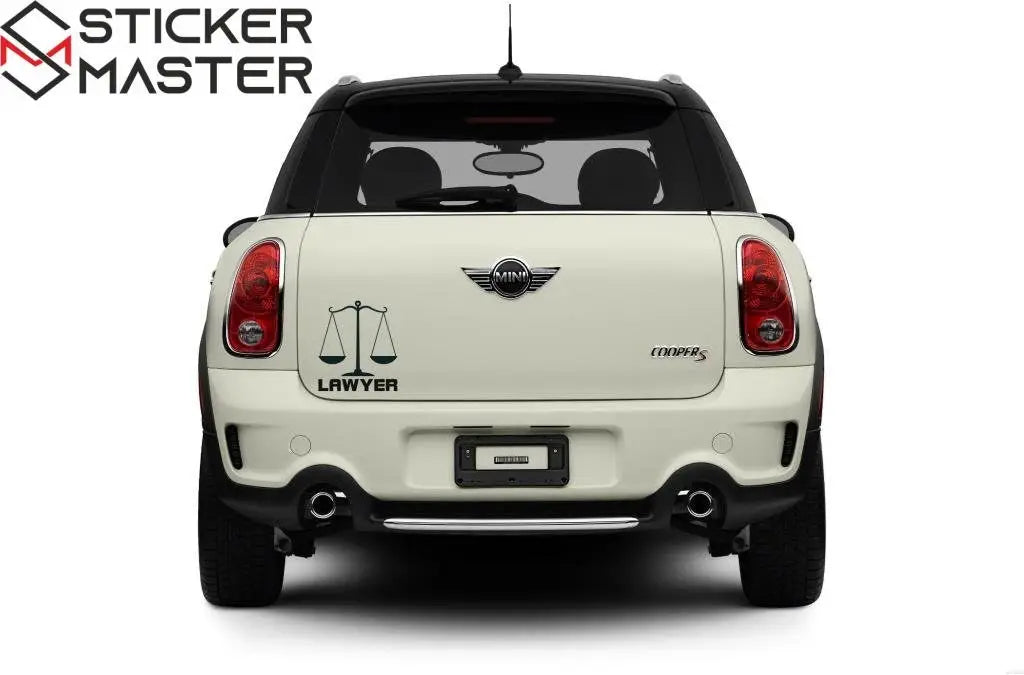 Sticker Master Lawyer Sticker-Avukat Araba Sticker Motor, Kask, Laptop, Araba, Oto Araç İçin Dayanıklı Etiket Decal