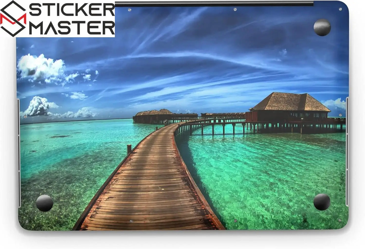Sticker Master Tropical House Evrensel Sticker Dizüstü Bilgisayar Vinil Sticker Decal 12" 13" 13.3" 14" 15" 15.4" 15.6 inç Dizüstü Bilgisayar Çıkartma Koruyucu Macbook Asus Acer Hp Lenovo Huawei Dell İçin - Sticker Master