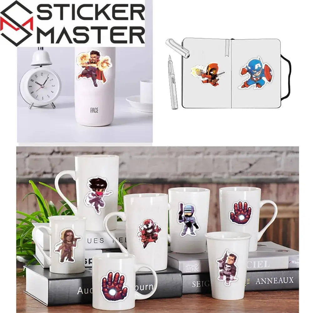 Marvel Avengers Sticker Seti 50 Parça Süper Kahramanlar | Sticker Master - Sticker Master
