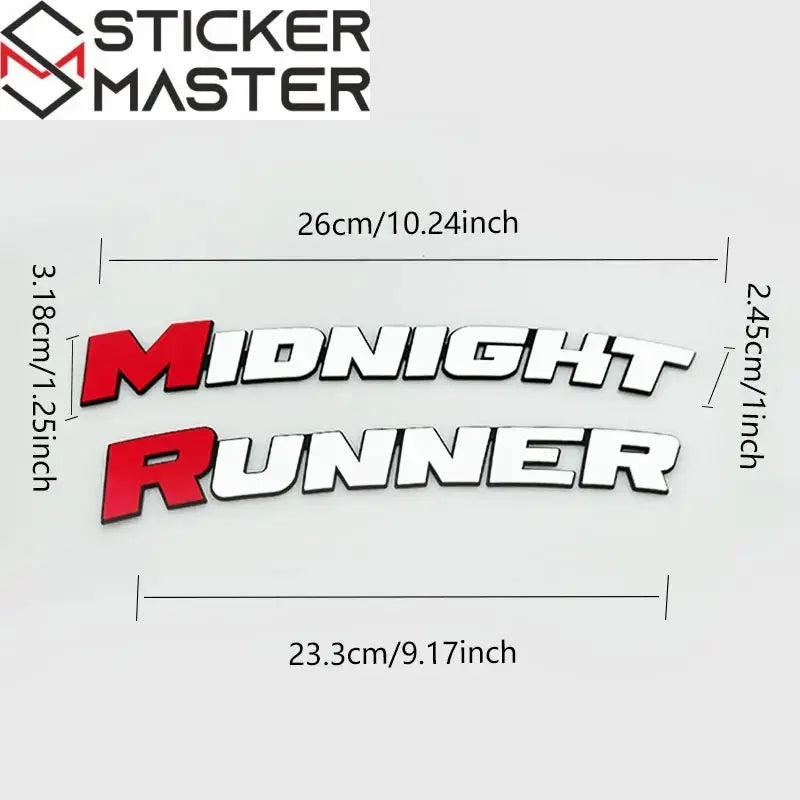 Midnight Runner Lastik Sticker Seti Çıkartma | Sticker Master - Sticker Master