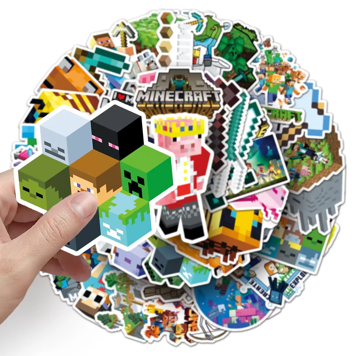 Minecraft Sticker Seti (50 Adet) | Su Geçirmez Oyun Çıkartmaları Sticker Master