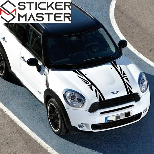 Mini Cooper Kaput Şeridi | R56, F56 ve Tüm Modeller İçin Union Jack Bonnet Stripe Sticker Master