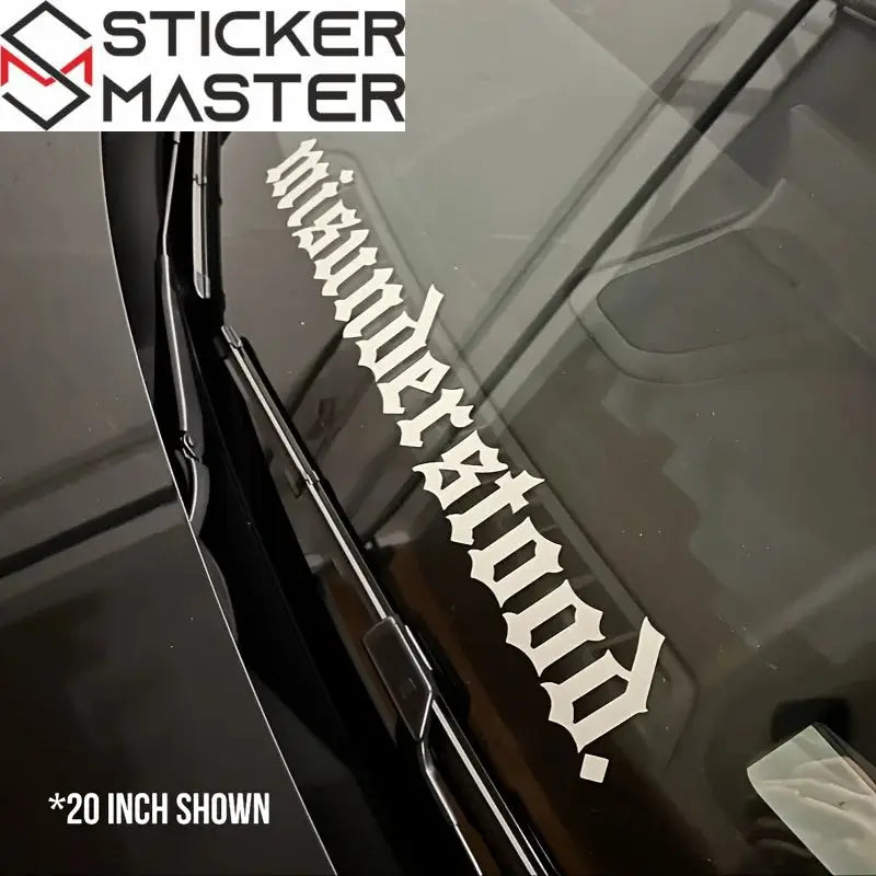 Misunderstood Sticker | Gotik Fontlu Ön ve Arka Cam Yazı Decal (50-91 cm) Sticker Master