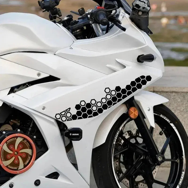 Sticker Master Motosiklet Bal Peteği Desenli Sticker Seti - Dekoratif Etiket - Sticker Master