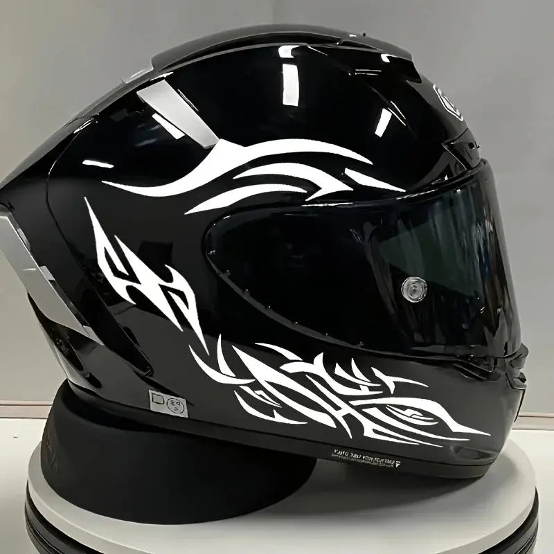 Motosiklet Kask Sticker Seti | Alev Deseni (6 Parça - Her Renk) Sticker Master