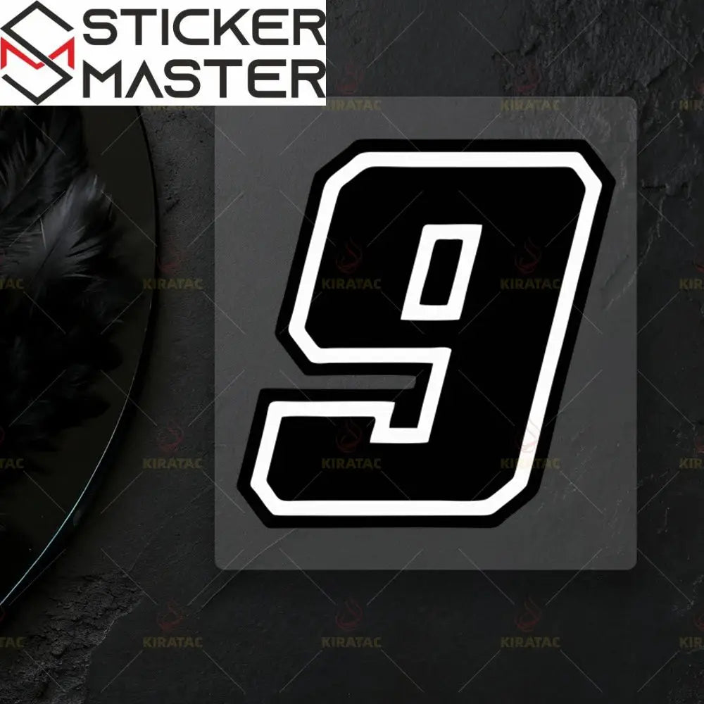 Motosiklet Rakam Sticker Seti | 0-9 Numaralı Su Geçirmez Etiket (2 Adet) Sticker Master