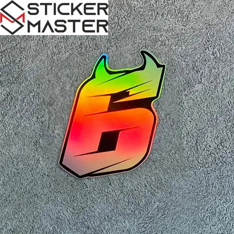 Motosiklet Rakam Sticker | Şeytan Boynuzlu Lazer Kask Decal (5-10cm) Sticker Master