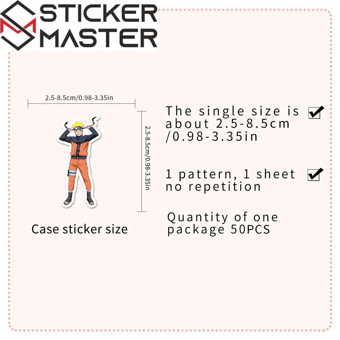 Naruto Sticker Seti | 50 Adet Suya Dayanıklı Uzumaki Anime Laptop ve Telefon Çıkartması - Sticker Master