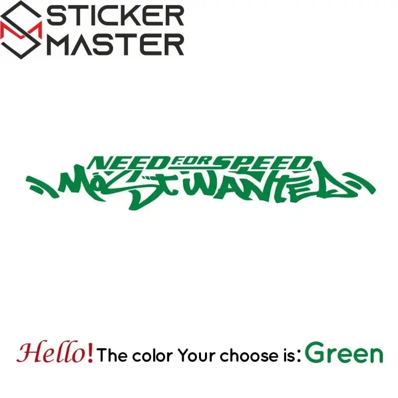 Need for Speed Sticker | Most Wanted Ön Cam ve Kaporta Yazısı (30cm - 120cm Seçenekli) Sticker Master