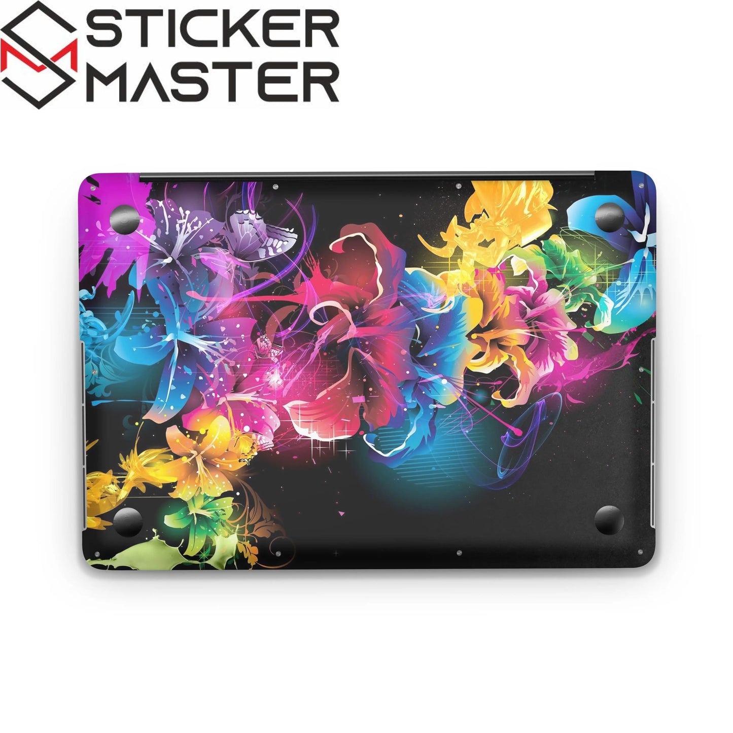 Sticker Master Floral Color Evrensel Sticker Dizüstü Bilgisayar Vinil Sticker Decal 12" 13" 13.3" 14" 15" 15.4" 15.6 inç Dizüstü Bilgisayar Çıkartma Koruyucu Macbook Asus Acer Hp Lenovo Huawei Dell İçin - Sticker Master