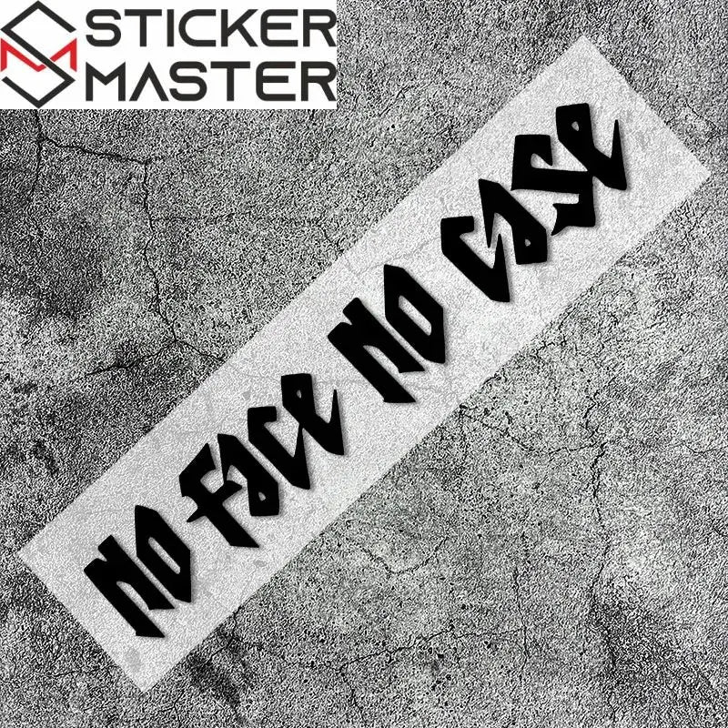No Face No Case Sticker | Kask Vizörü ve Motor İçin Holografik Decal (18x3 cm) Sticker Master