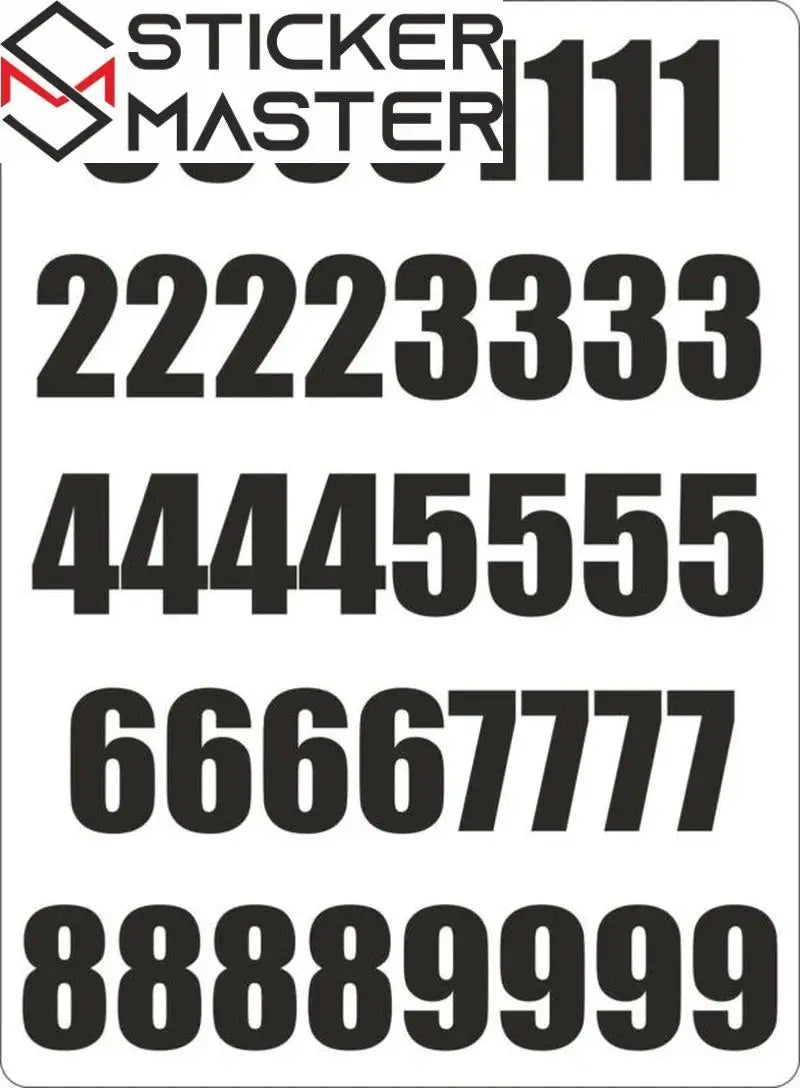 Numara Sticker Seti 40x25mm (40 Adet) | Çok Amaçlı Vinil Etiket Sticker Master