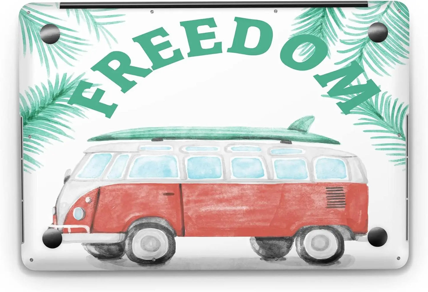 Sticker Master Vintage Caravan Freedom Evrensel Sticker Dizüstü Bilgisayar Vinil Sticker Decal 12" 13" 13.3" 14" 15" 15.4" 15.6 inç Dizüstü Bilgisayar Çıkartma Koruyucu Macbook Asus Acer Hp Lenovo Huawei Dell İçin - Sticker Master