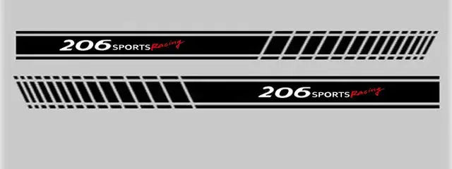 Peugeot Kapı Şerit Sticker Sports Racing Seti | Sticker Master - Sticker Master