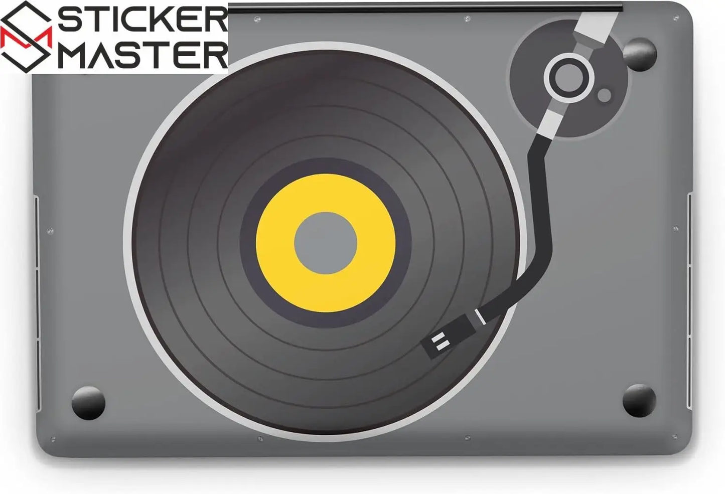 Sticker Master Retro Vinyl Record Player Evrensel Sticker Dizüstü Bilgisayar Vinil Sticker Decal 12" 13" 13.3" 14" 15" 15.4" 15.6 inç Dizüstü Bilgisayar Çıkartma Koruyucu Macbook Asus Acer Hp Lenovo Huawei Dell İçin - Sticker Master
