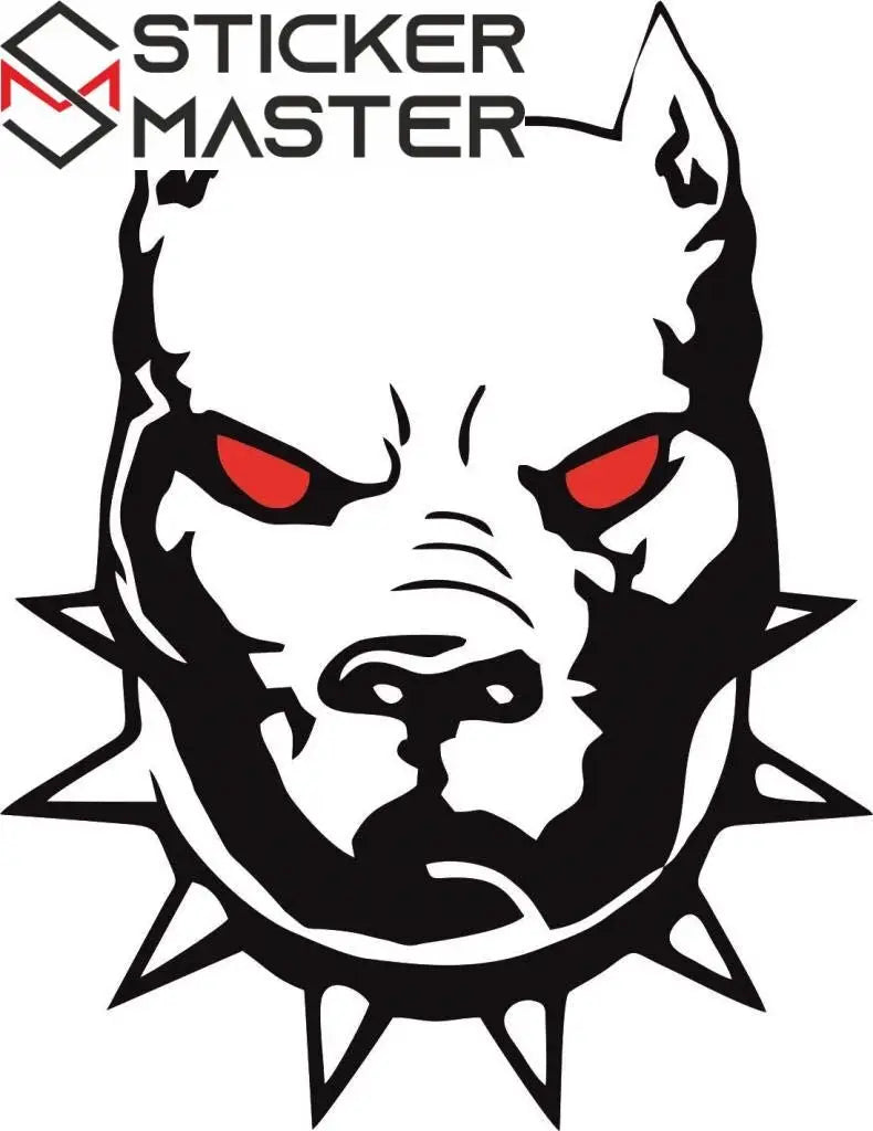 Sticker Masters Pitbull Sticker Seti Motor, Kask, Laptop, Araba, Oto Araç İçin Dayanıklı Etiket Decal 13 Cm