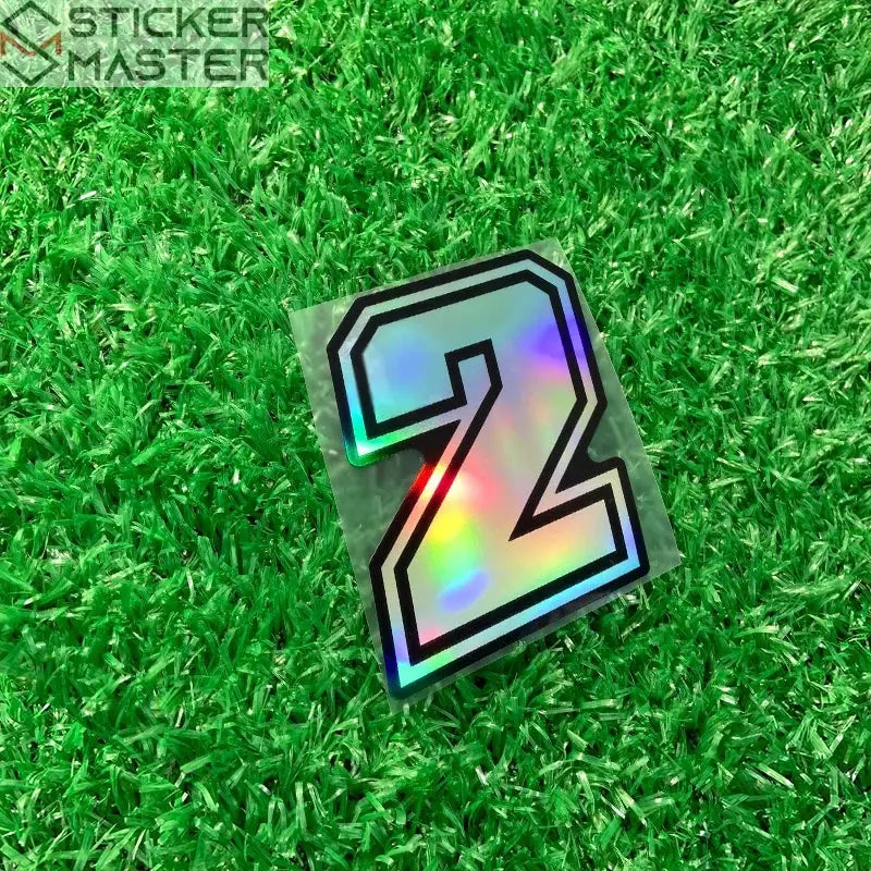 Rakam Sticker | Holografik Motosiklet ve Kask Lazer Sayı Decal (0-9) Sticker Master